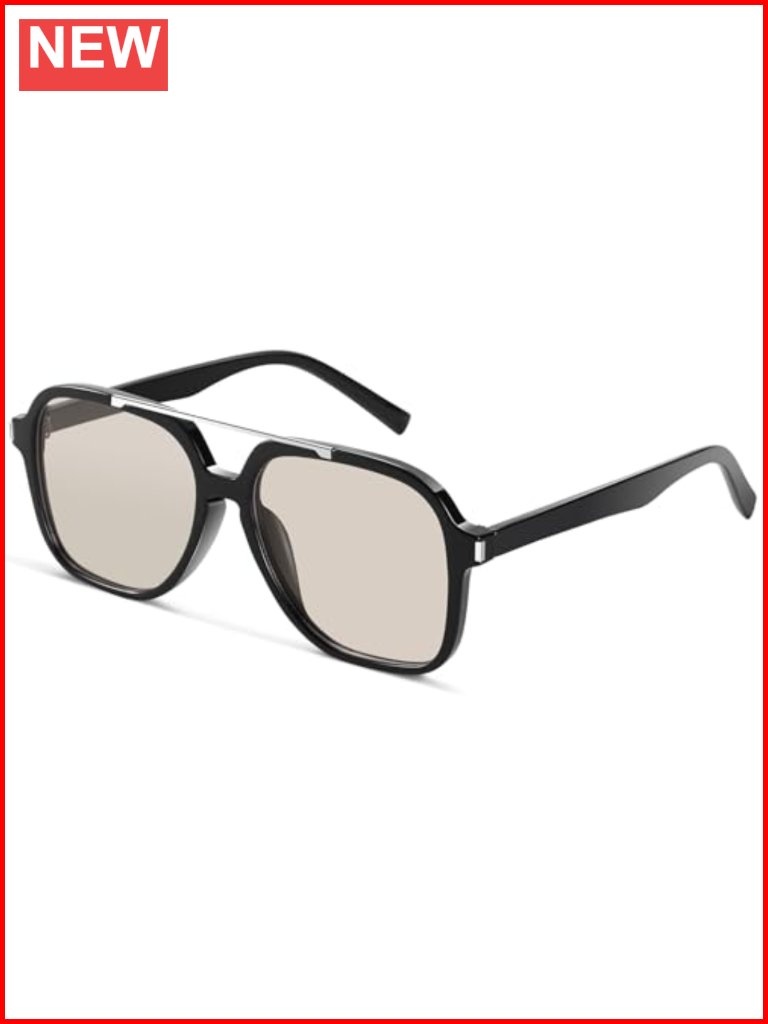 Classic Retro Aviator Sunglasses Women Men Uv400 Protection Double Bridge Pilot